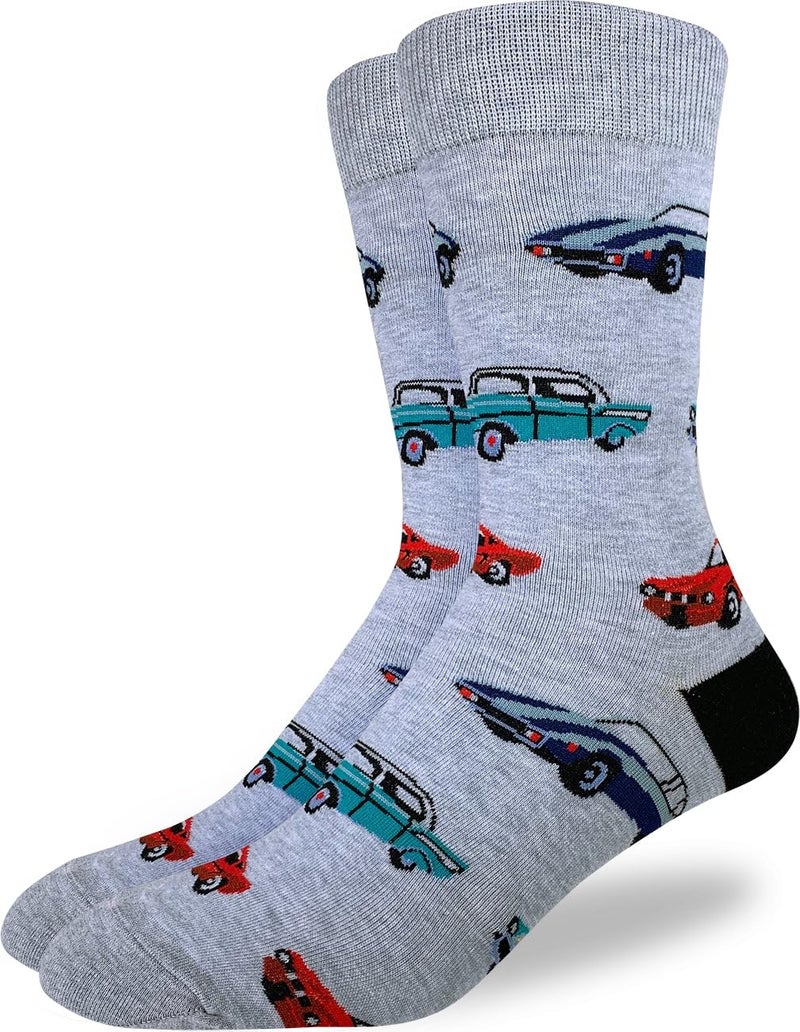 Good Luck Sock Men's Cars Socks, Adult, Shoe Size 7-12 - Image 1